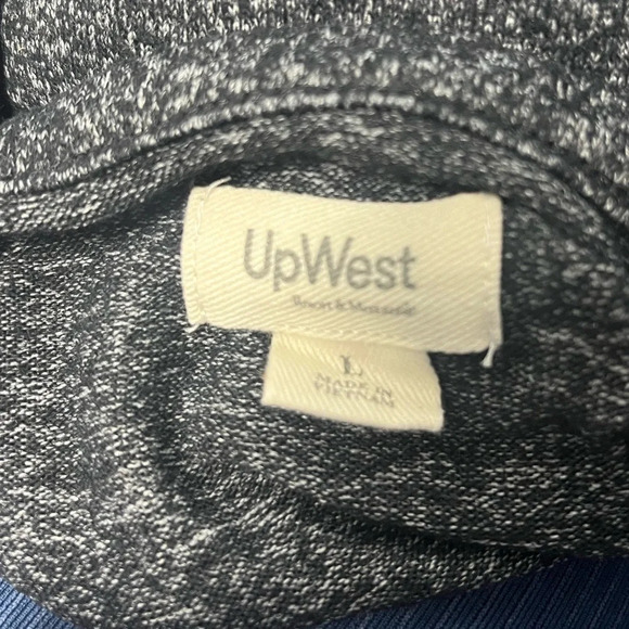 UpWest Long Sleeve Twist Front Grey Shirt size Large - Picture 6 of 6